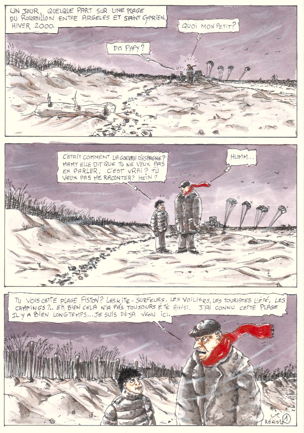 "La plage de l'exil" planche 1 ../img/bd/m1357t1498726690.jpg