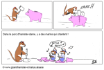 Le porc d'hamster dame